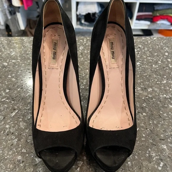 Miu miu black pumps clearance
